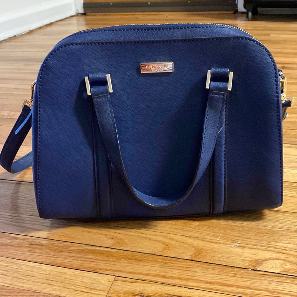 Kate Spade- shoulder bag/messenger bag in a beautiful blue/dark purple color.